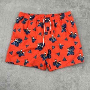 Oakley Board Shorts Mens 34-36 Orange Parots‎ Surf Swim Trunks Pockets